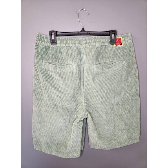 Empyre Shorts Men's L Green Corduroy Drawstring‎ Flat Cotton Skateboard Y2K 11" - Picture 3 of 7